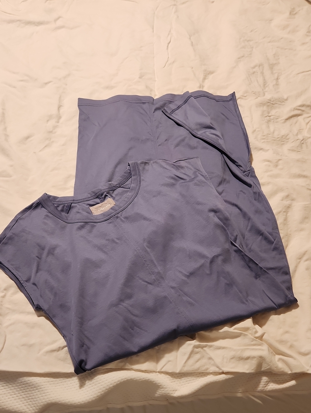 Everlane Slate Blue Sleeveless Midi Dress